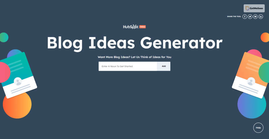 HubSpot's Blog Topic Generator